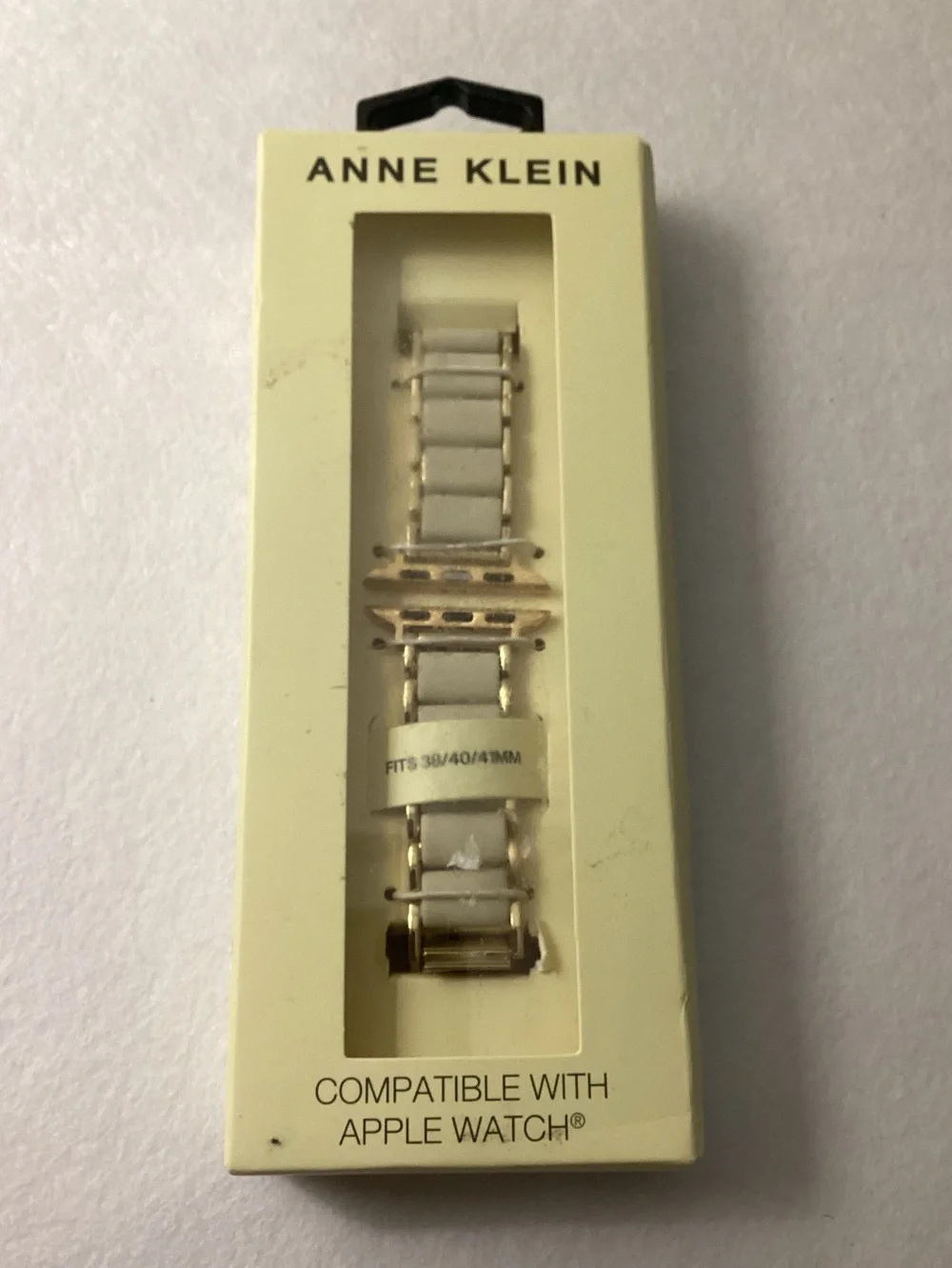 Anne Klein Smooth Rubber Center Links Compatible Apple Watch Band 38/40/41mm